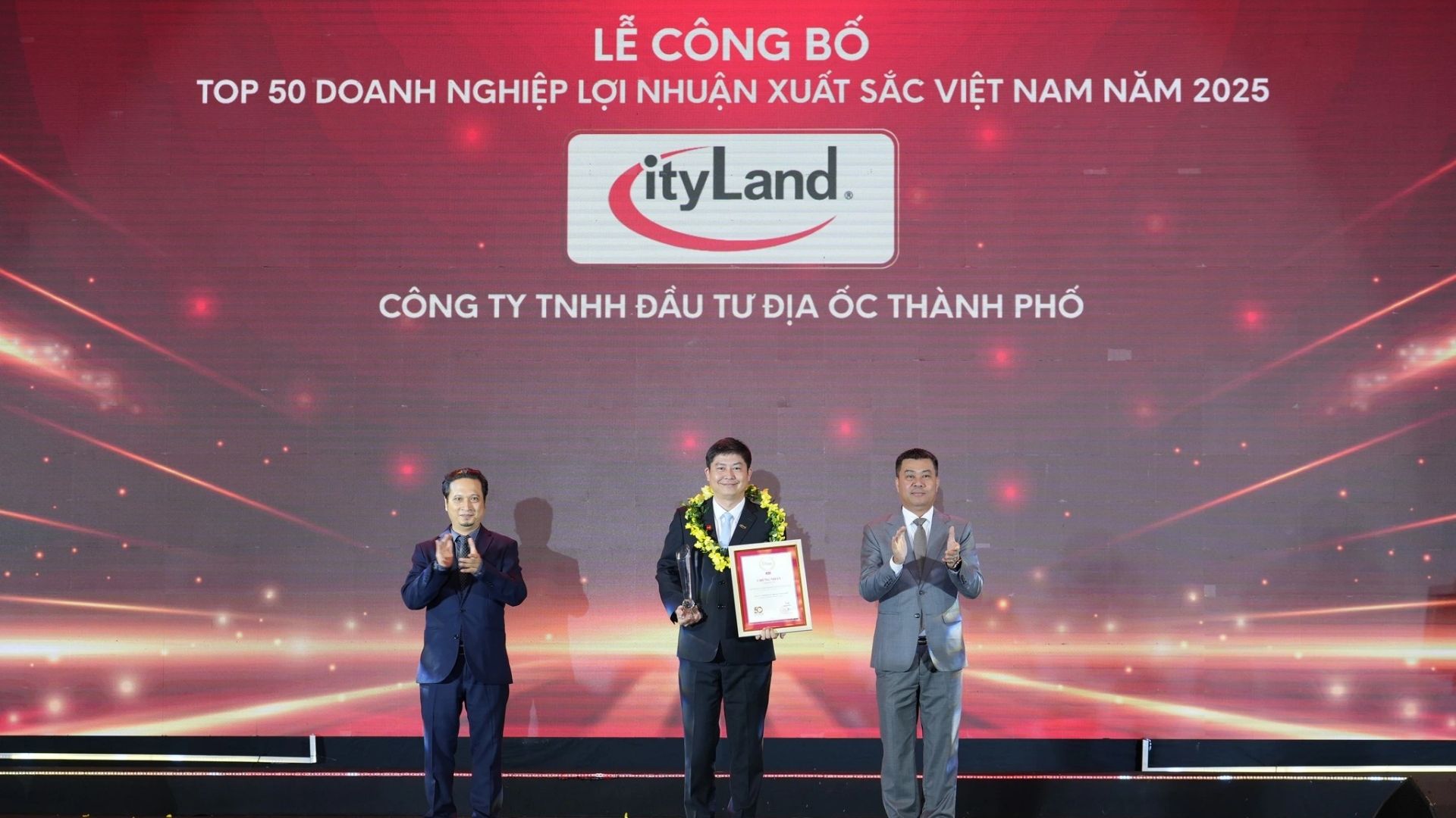 Cityland lọt TOP 50 doanh nghiệp lợi nhuận xuất sắc nhất 2025